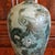 Large Japanese Celadon Blue and Gilt Peacock Vase Adapted Into a Lamp For Sale - Image 4 of 16