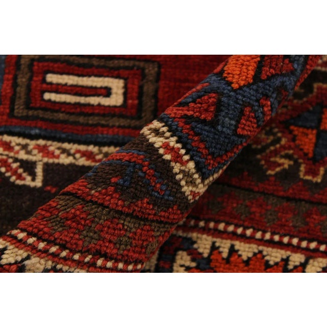 1990s Antique Baku Vintage Wool Rug - 4'2'' X 6'7'' For Sale In New York - Image 6 of 9