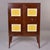 Mid-Century Modern Tall Mid Century Italian Bar Cabinet With Yellow Glass Panels and Mirrored Interior For Sale - Image 3 of 12