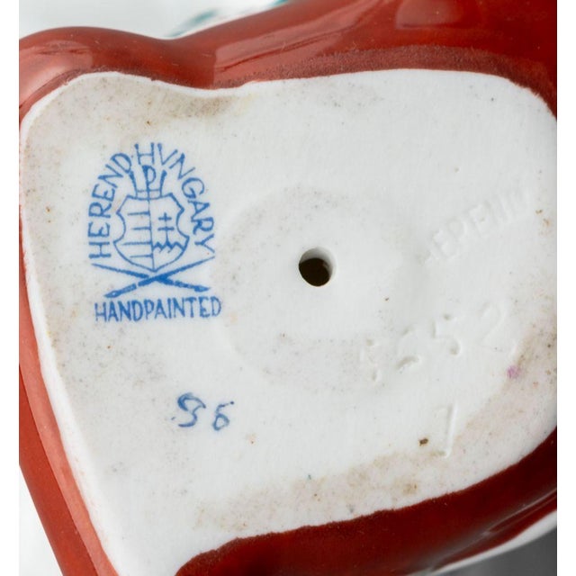Mid 20th Century Herend Painted Porcelain Figural Open Salts - Set of 4 For Sale - Image 10 of 10