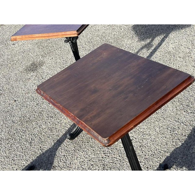 Industrial Factory Edwardian Metal Cast Iron & Wood Machinists Tables, Set of 3 For Sale - Image 16 of 18