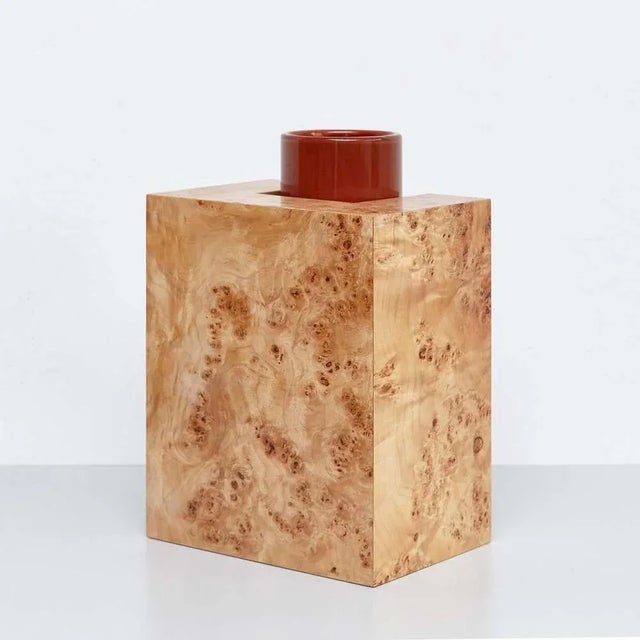 Wood and Murano Glass Vase Y from 27 Woods for Chinese Artificial Flowers by Ettore Sottsass For Sale - Image 12 of 18