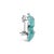 Contemporary 18K White Gold Blue Mother of Pearl and Diamond Accent Butterfly Pin Brooch (F-G Color, VS1-VS2 Clarity) For Sale - Image 3 of 5