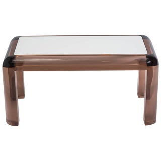 Chunky Lucite Side or Cocktail Table For Sale