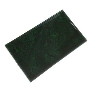 Malachite Lacquer Bar Serving Tray For Sale