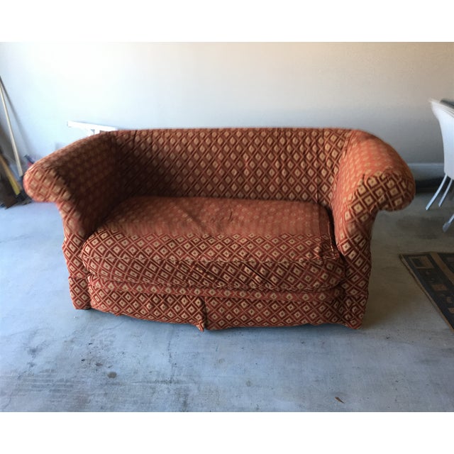 Sherrill Furniture Red Cushion Sofa with Pillows Chairish