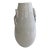 White Glazed Tall Vase With Braided Handles For Sale