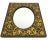 Antique Kashmir Gold Vermilion Hand Painted Over Black Lacquer Mirror For Sale - Image 9 of 12