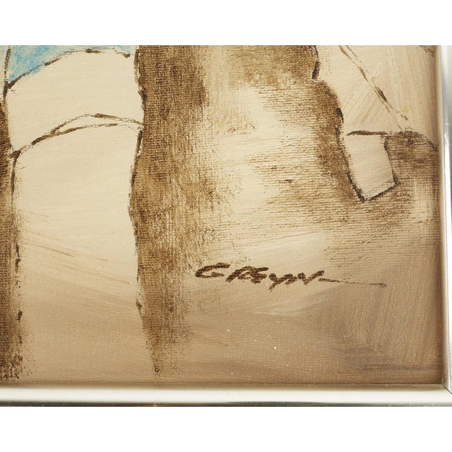 Mid Century Woman in Purple Coat and Hat Artwork This piece measures: 24.5 wide x 20 inches high We take our photos in a...