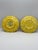 Mid-Century Modern Vintage Royal Copenhagen Cumberland Yellow Spongeware Teacup Set - 4 pcs For Sale - Image 3 of 4