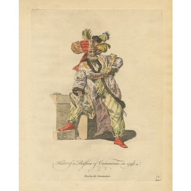 European School Artist, Bashaw of Caramania, 1749, Engraving For Sale - Image 4 of 10
