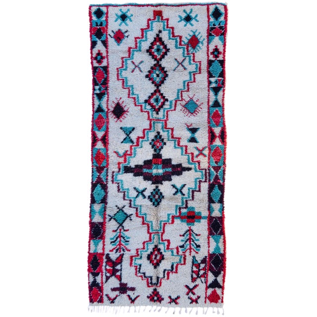 Mid 20th Century Vintage Moroccan Rug - 8'6" X 3'8" For Sale - Image 10 of 10