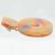 1980s Kaso Oversized Lucite Pair of Clip Earrings Orange Donut Multicolor Polka Dots For Sale - Image 5 of 5
