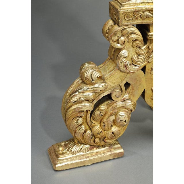 19th Century Louis XIV Gilded Wood Tripod Column, 1850s For Sale - Image 15 of 18