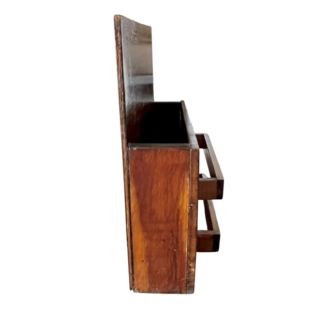 Mid 20th Century Brutalist Style MCM Wood Bookcase Magazine Stand For Sale - Image 10 of 18