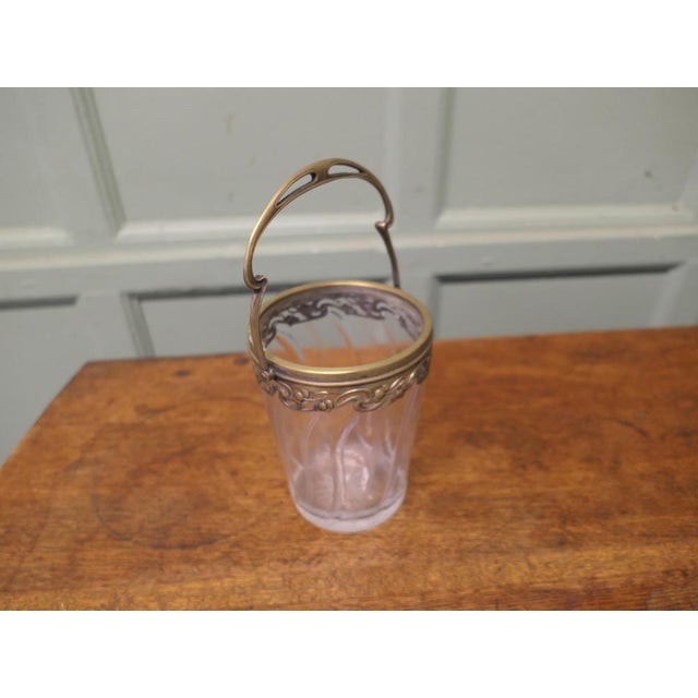 Glass French Art Nouveau Personal Champaign Ice Bucket, 1890 For Sale - Image 7 of 8