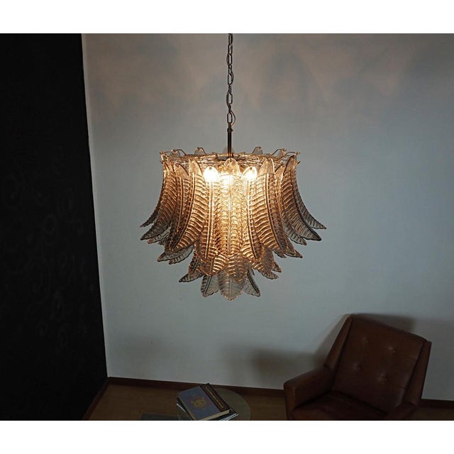 Italian Three-Tier Smoked Felci Glass Chandelier, 1990 For Sale - Image 10 of 14