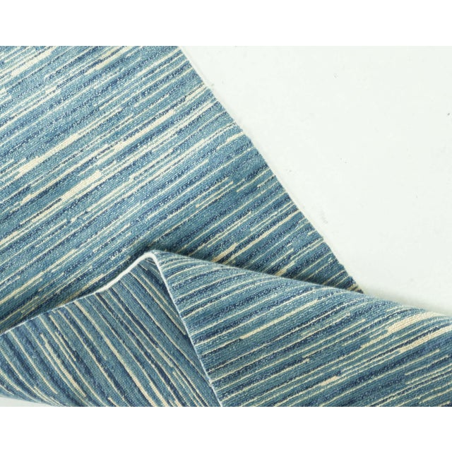 Modern Modern Swedish Design Blue Wool Runner by Doris Leslie Blau For Sale - Image 3 of 7