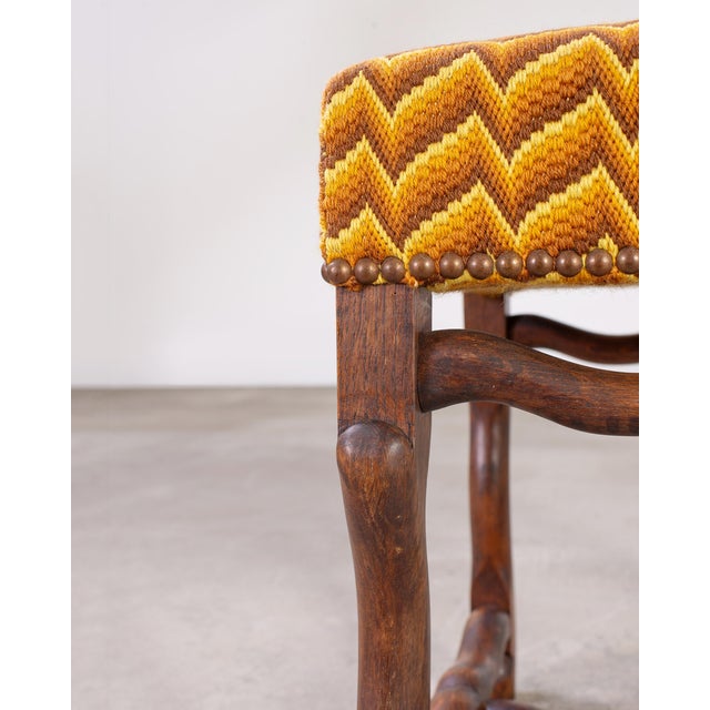 Louis XIII Style Os De Mouton Oak Stool Bench For Sale - Image 14 of 16
