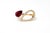 Pear garnet 14k gold ring. Garnet gold ring. Genuine garnet ring. Open ended ring. Adjustable gold ring. January...