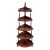 Early 20th Century Eastlake Revival 5-Tier Mahogany Corner Etagere Shelf For Sale