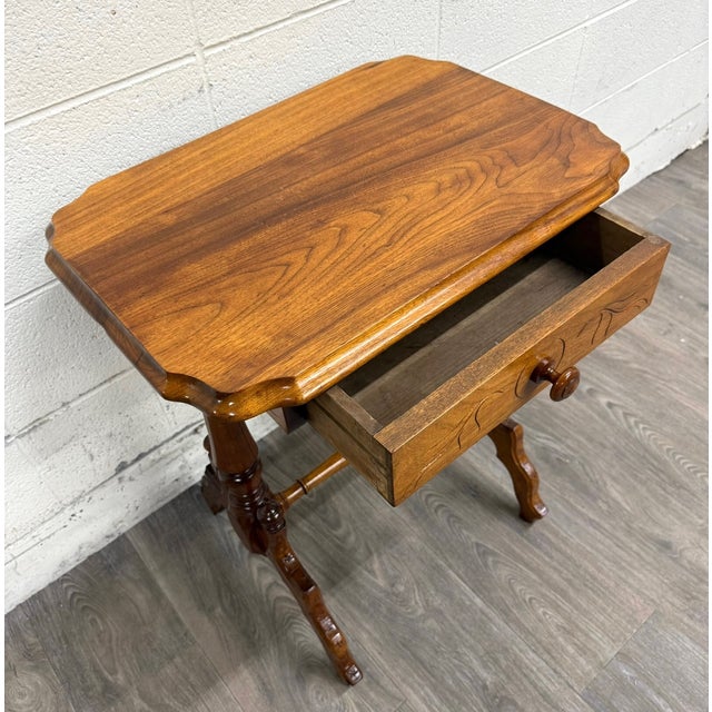 Wood Antique Victorian Eastlake Aesthetic Movement Walnut Side Table Parlor Table For Sale - Image 7 of 10