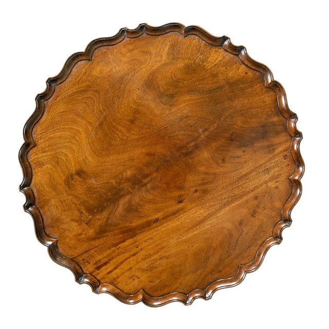 George III Mahogany Piecrust Tilt Top Table For Sale - Image 9 of 10