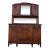 Antique French Art Deco Buffet Hutch With Marble Top, Mirror & Glass Display Cabinet | C. 1920 For Sale