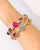 Purple Bochic Capri” Vintage Sapphire & Multi Natural Gem Bangle Set 18K Gold & Silver For Sale - Image 8 of 15