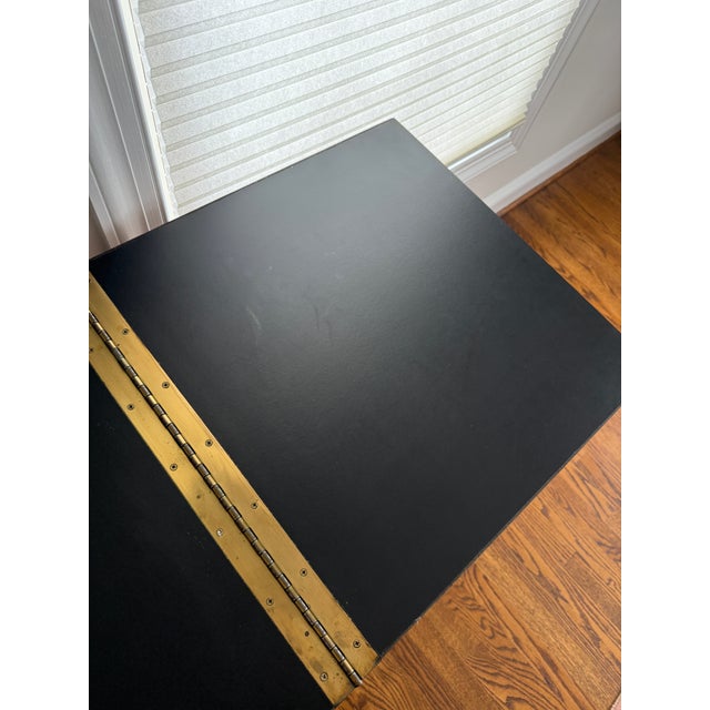 Vintage Drexel Heritage Flip Top Hollywood Regency Faux Bamboo Server For Sale - Image 15 of 18