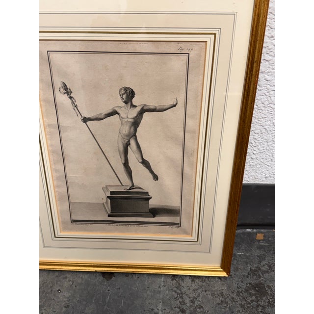 Printmaking Materials Carlo Nolli for Nicola Vanni "Ancient Roman Statue" Etching, Framed For Sale - Image 7 of 12