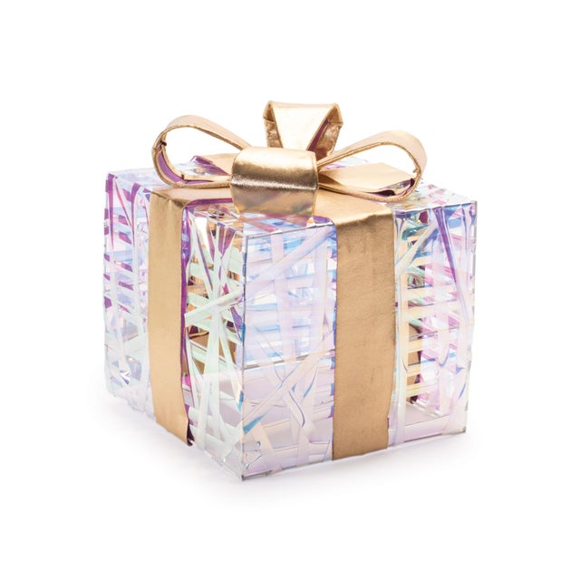 Kenneth Ludwig Chicago LED Woven Packages with Bow (Set of 3) For Sale - Image 4 of 8