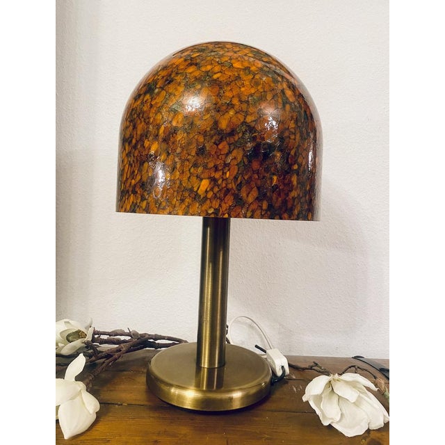 Orange Multicolored Mushroom Lamp by Peill and Putzler, 1970s For Sale - Image 4 of 18