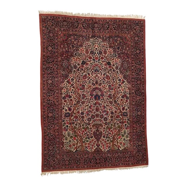 1940s Persian Tree of Life Kashan , 9'1" X 12'4" For Sale