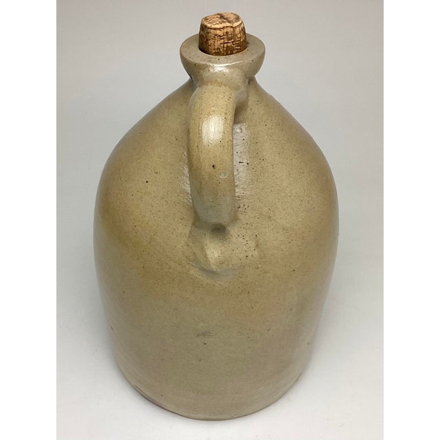 Late 19th Century Antique American Blue Flower Decorated 2 Gallon Jug For Sale - Image 5 of 8