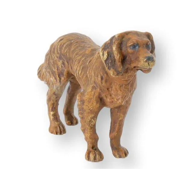 Behold the craftsmanship of this Antique Vienna Bronze Setter. Cast in solid cold-painted bronze, its intricate detailing...