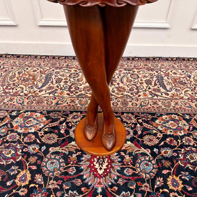 Brown Classic Lady's Skirt Table For Sale - Image 8 of 11