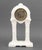 German Art Deco Blue & White Ceramic Mantle Clock For Sale - Image 10 of 10