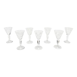 Late 20th Century Waterford Cut Crystal Glenmore Cordial Glasses - Set of 7 For Sale
