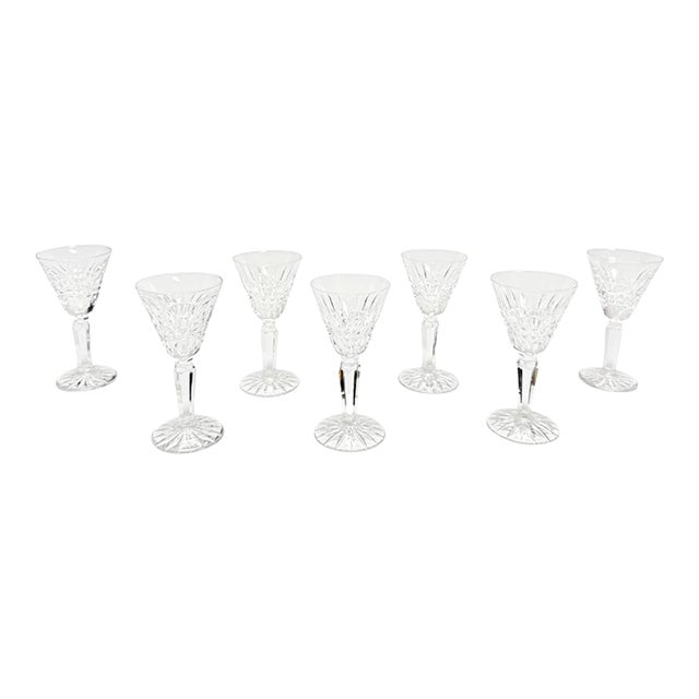 Late 20th Century Waterford Cut Crystal Glenmore Cordial Glasses - Set of 7 For Sale