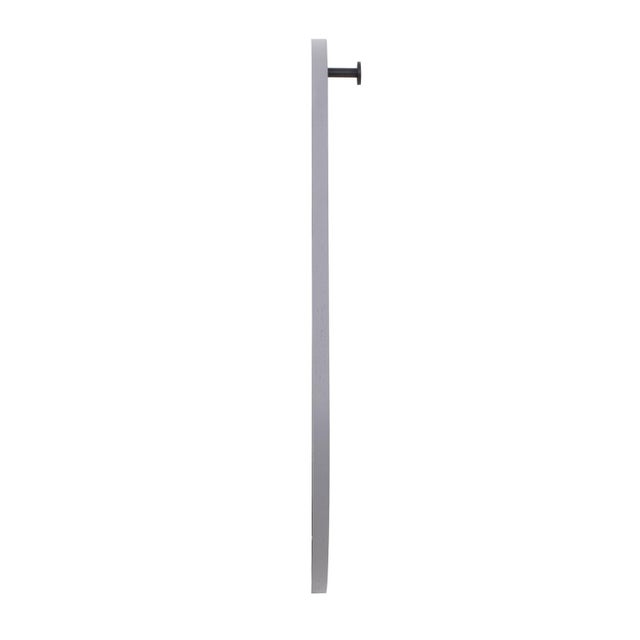 Kenneth Ludwig Chicago Saldar Gray Teardrop Contemporary Mirror with Black Metal Hook For Sale - Image 4 of 11