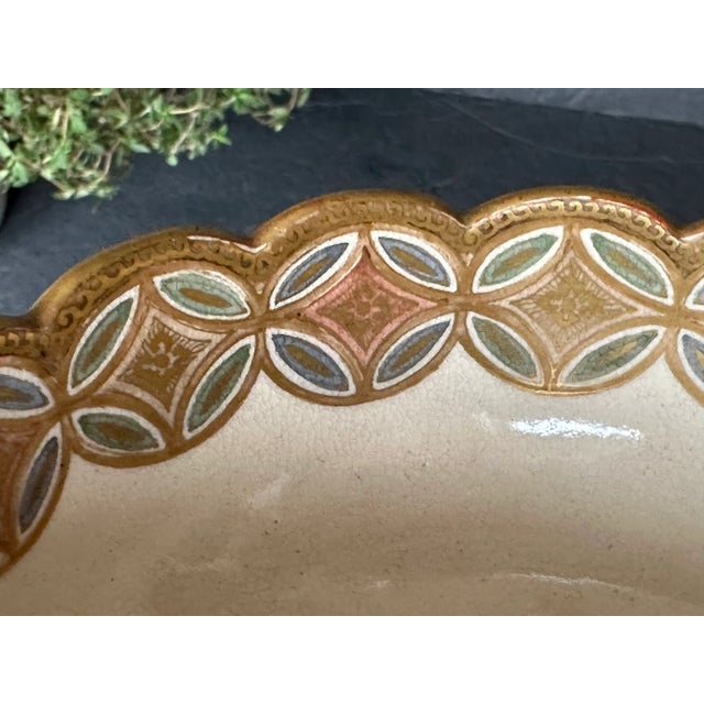 Gold Antique Satsuma Japanese Ceramic Bowl For Sale - Image 8 of 12