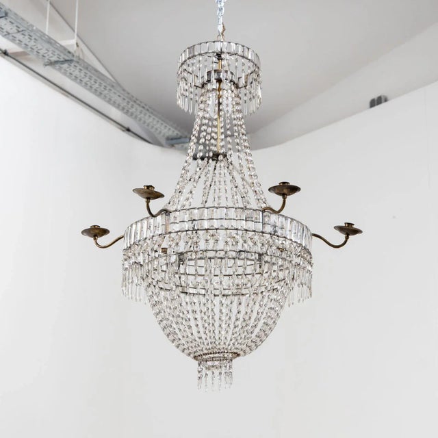 Large Basket Chandelier Candleholder, Early 19th Century For Sale - Image 12 of 13