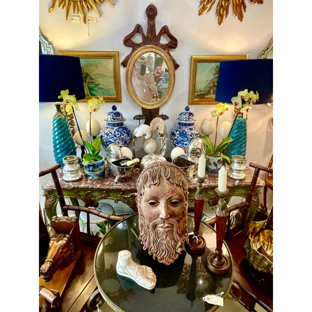 French Baroque Style Ribbon & Bow Wall Mirror Sconce Candle Holder For Sale - Image 11 of 13