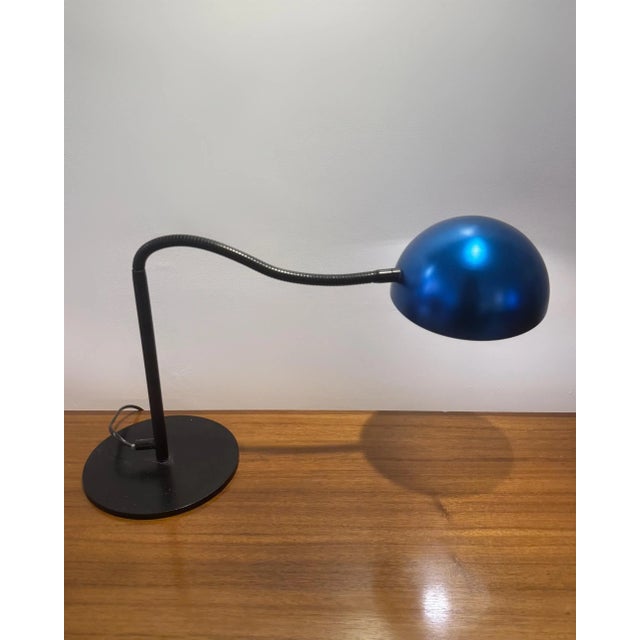 Black Postmodern Adjustable Blue Desk Lamp by Conran for Habitat, 1983 For Sale - Image 8 of 10