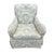 transitional pair of upholstered swivel rocker club chairs in soft coastal style fabric. Chairs, work smoothly, are very...