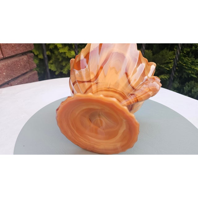Art Deco Glass Cake Stand from United Glassware STS Abel, 1930s For Sale - Image 6 of 8