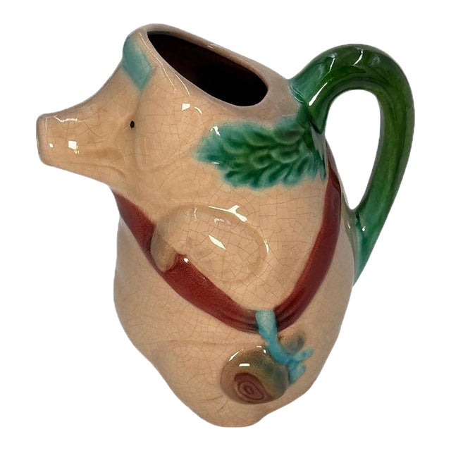 Napoleon III Late 19th Century Majolica Pig For Sale