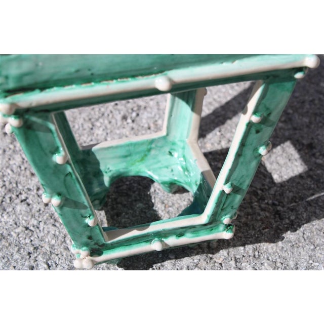 Mid-Century Modern Vintage Vietri Ceramic Lantern, 1950 For Sale - Image 3 of 11