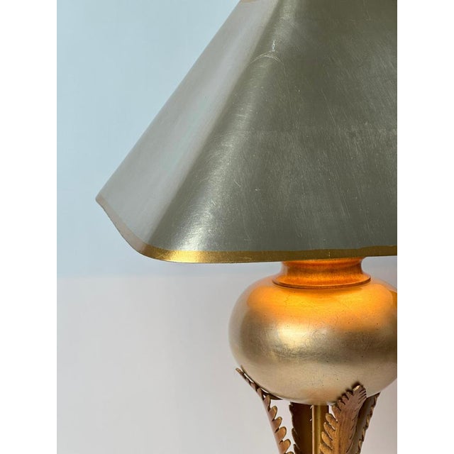 Gilded Palm Tree Lamp by Lam Lee, 1980 For Sale - Image 4 of 10